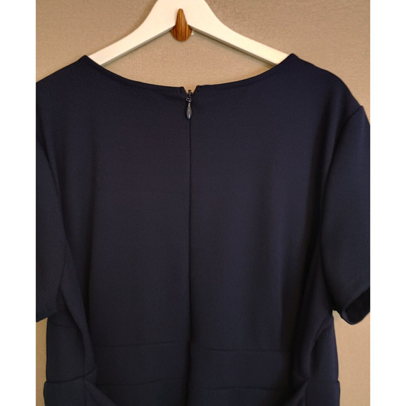 Torrid Dress Women 20 Blue Side Tie Waist Stretch Minimalist Corpcore Career NWT - Picture 8 of 12